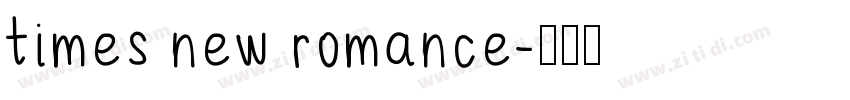 times new romance字体转换
